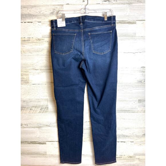 Talbots women's 10 slim ankle blue jean denim dark wash new with tag casual pant - Picture 4 of 8